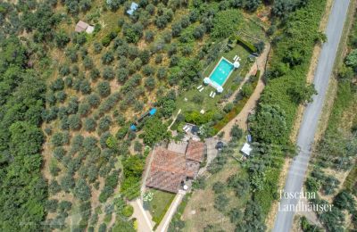 Vidiecky dom na predaj Loro Ciuffenna, Toscana:  RIF 3098 Blick von oben