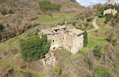 Hrad na predaj 06026 Pietralunga, Umbria, Fotografia Drona