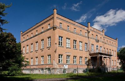 Zámok na predaj powiat gorzowski, gmina Witnica, Dąbroszyn, Pałac w Dąbroszynie, Lubusko, Pohľad zboku