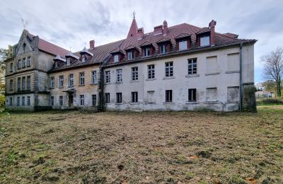 Zámok na predaj Grabiszyce Średnie, województwo dolnośląskie, Pohľad zo zadnej strany