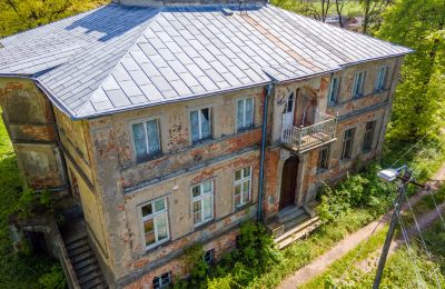 Kaštieľ na predaj Parsko, Pałac w Parsku, województwo wielkopolskie, Fotografia Drona