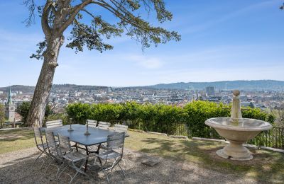 Historická vila na predaj Biel/Bienne, Alpenstrasse 95, Bern/Berne, Panoramablick über die Bieler Dächer, die Alpenkette und den Bielersee