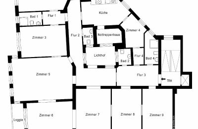 Nehnuteľnosť Charlottenburg-Wilmersdorf, Schmargendorf, Pôdorys 1