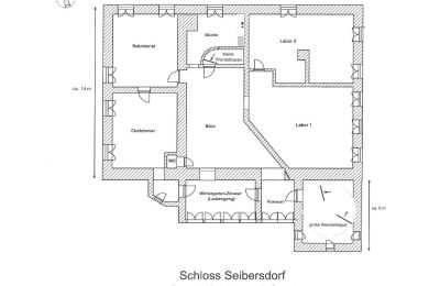 Zámok na predaj 84375 Kirchdorf am Inn, Hofmarkstraße 2, Bayern, Grundriss-Schema 1.Stock (Beletage)
