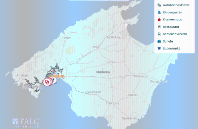 Kaštieľ na predaj Mallorca, Palma, Gènova, Baleárijské ostrovy, Lageplan