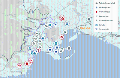 Kaštieľ na predaj Mallorca, Palma, Gènova, Baleárijské ostrovy, Lageplan