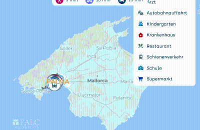 Historická vila na predaj Palma, Baleárijské ostrovy, Lageplan