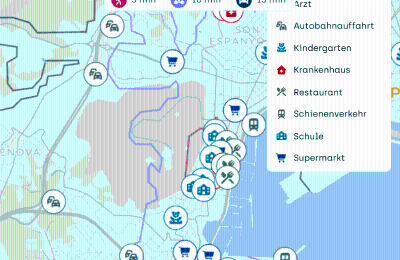 Historická vila na predaj Palma, Baleárijské ostrovy, Lageplan