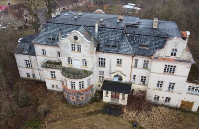 Zámok na predaj Bronów, Pałac w Bronowie, województwo dolnośląskie, Fotografia Drona