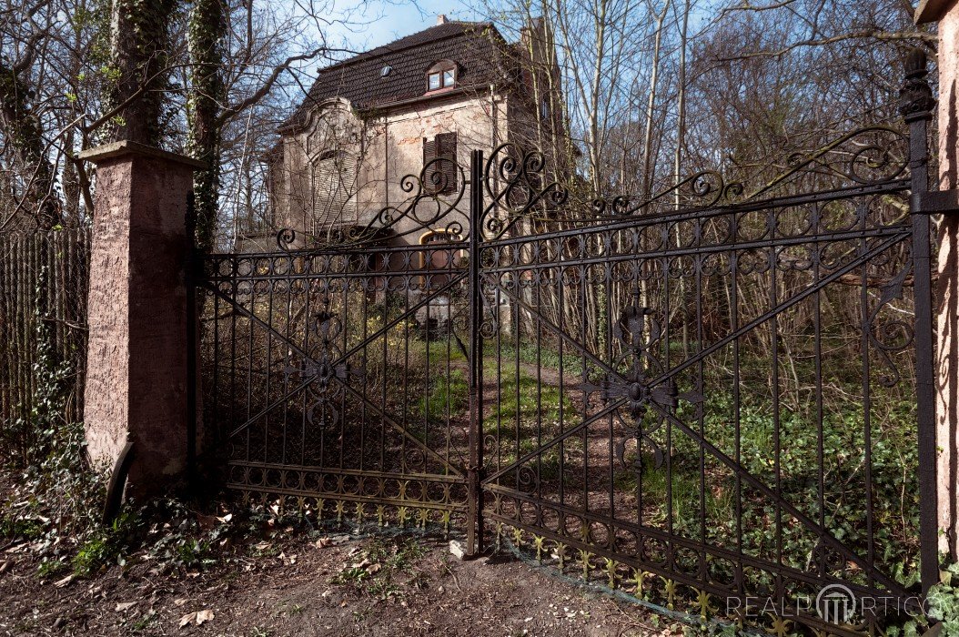 Villa of the wilhelminian era: wrought-iron  portal , Nemecko