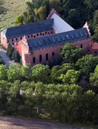 Gotický hrad v Barcianach v Mazursku, Barciany, Warmia a Mazury